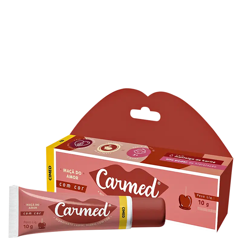 Carmed Maçã do Amor Vermelho - Hidrante Labial 10g