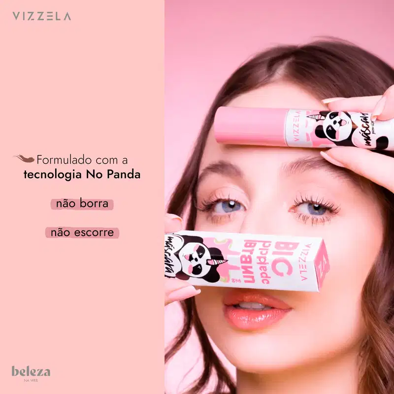 Formulado com a tecnologia No Panda, não borra, não escorre, Vizzela.