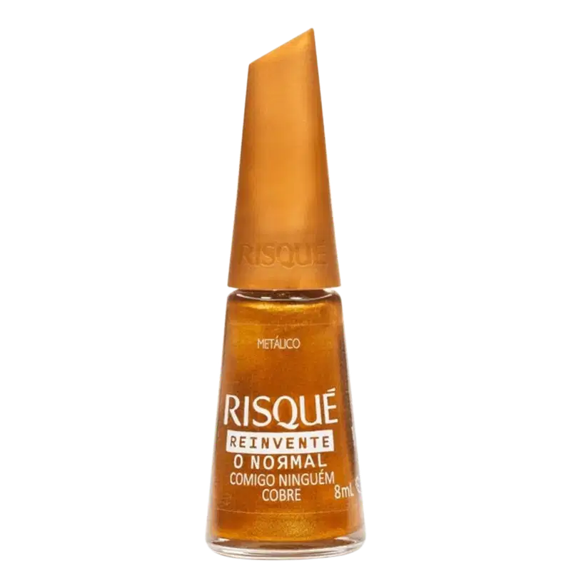 Esmalte Risqué Coleção Reinvente O Normal Metálico Comigo Ninguém Cobre 8ml
