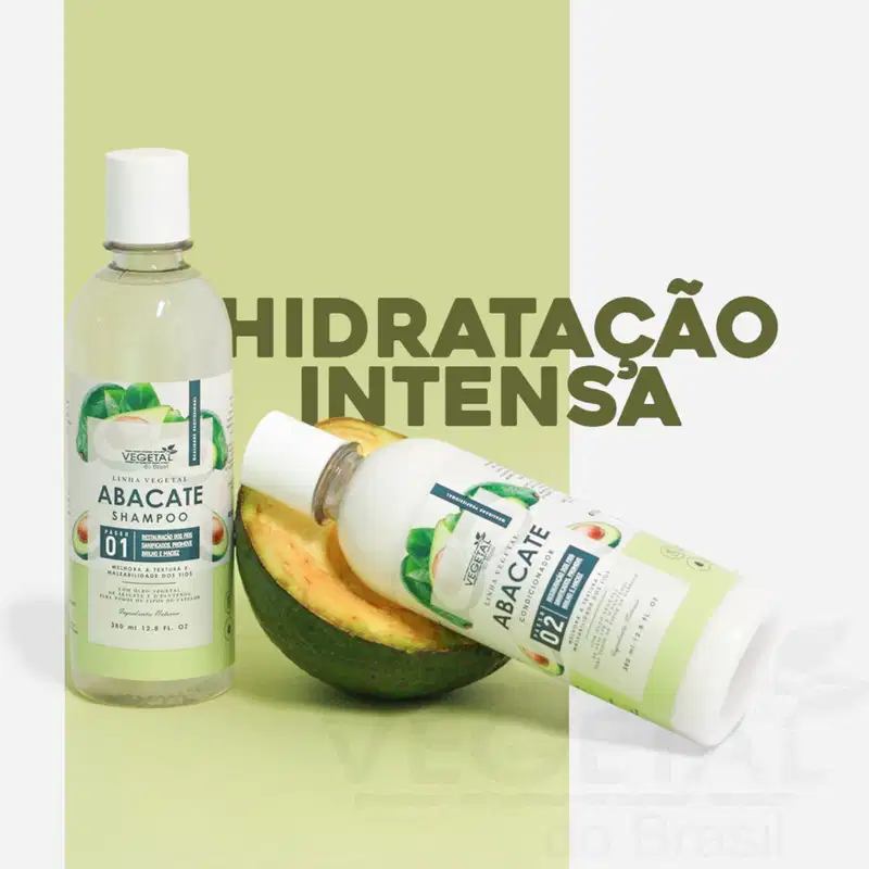 Kit Vegetal do Brasil Linha Vegetal Abacate Quarteto, 4 produtos.