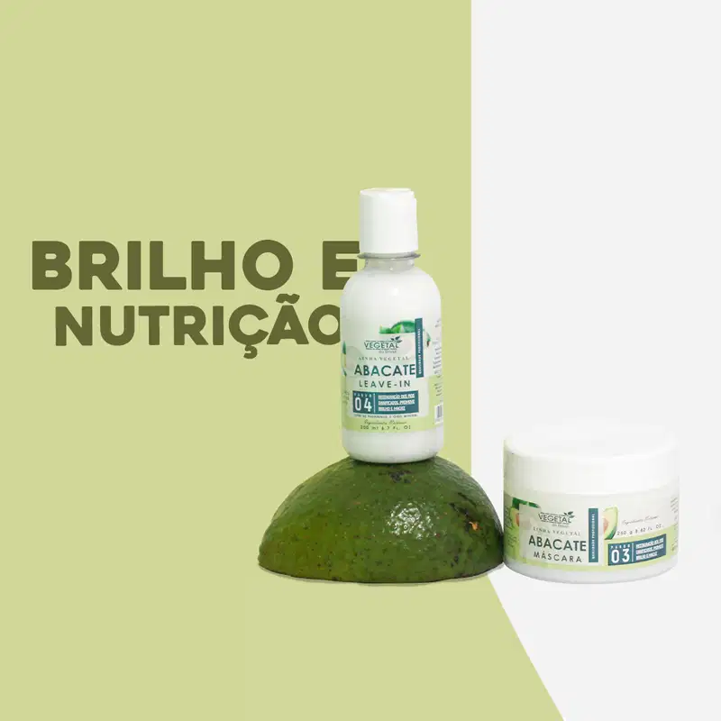 Kit Vegetal do Brasil Linha Vegetal Abacate Quarteto, 4 produtos.