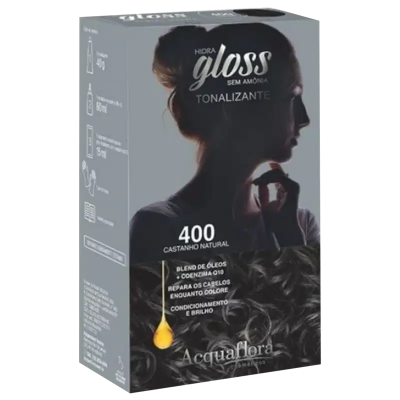 Acquaflora Hidra Gloss 400 Castanho Natural - Tonalizante