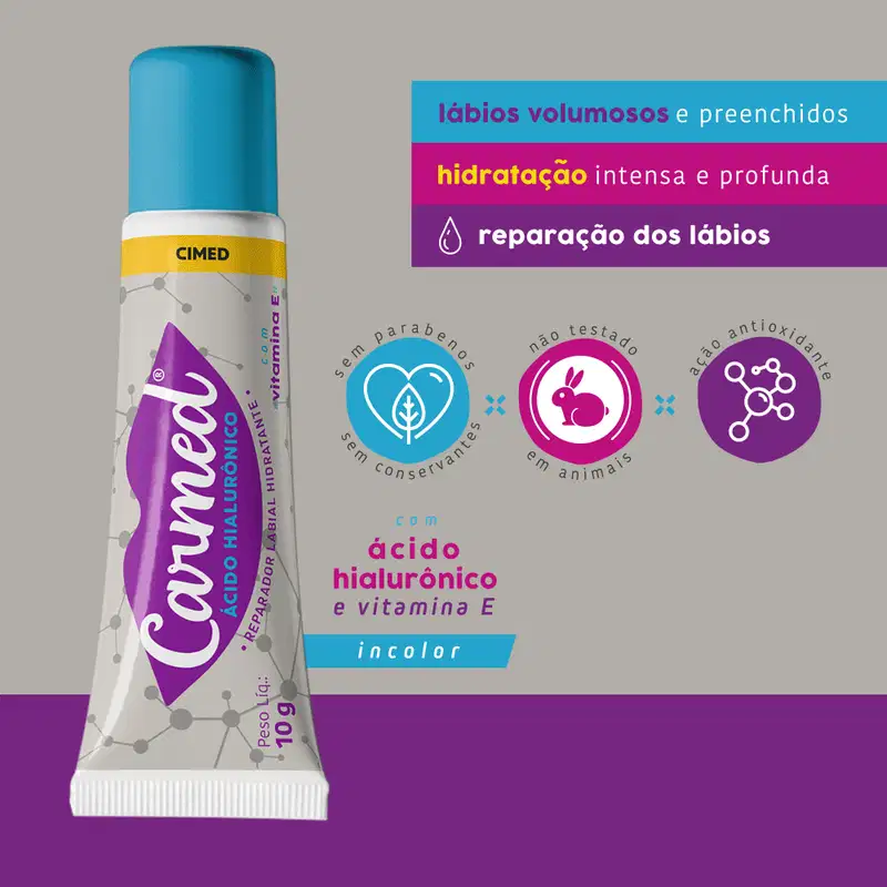 Carmed Ácido Hialurônico - Hidratante Labial 10g