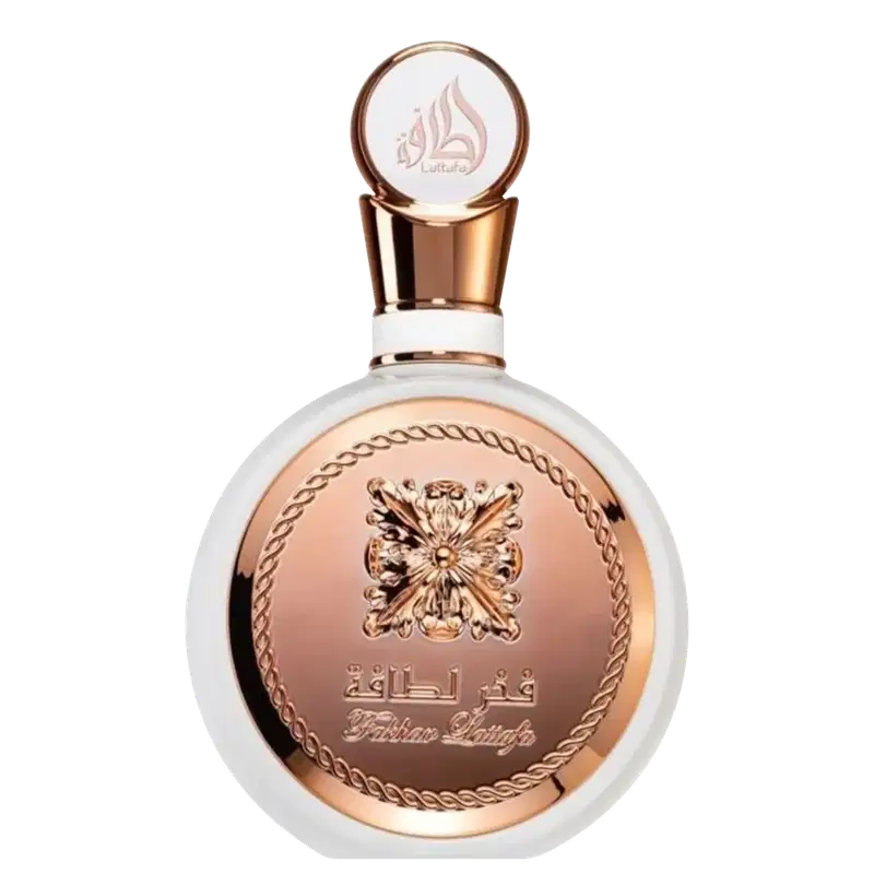 A imagem mostra o Perfume Importado Feminino Fakhar Rose de Lattafa.