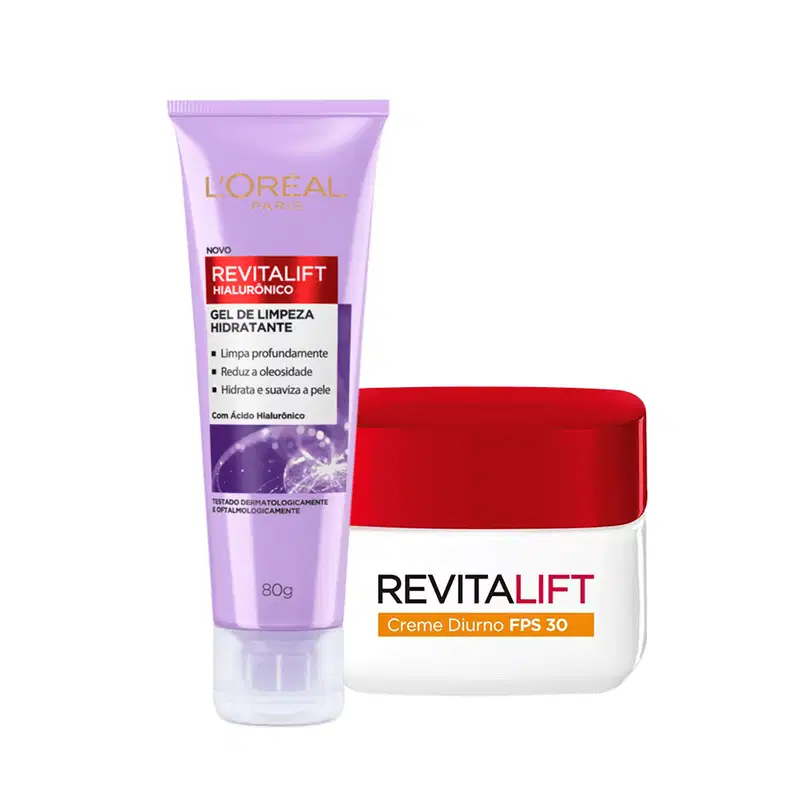 Kit L'Oréal Paris Revitalift Gel De Limpeza e Anti-idade FPS 30 (2 Produtos)