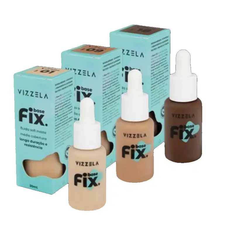 Vizzela Cosméticos Fix Cor 18 - Base Líquida 30ml