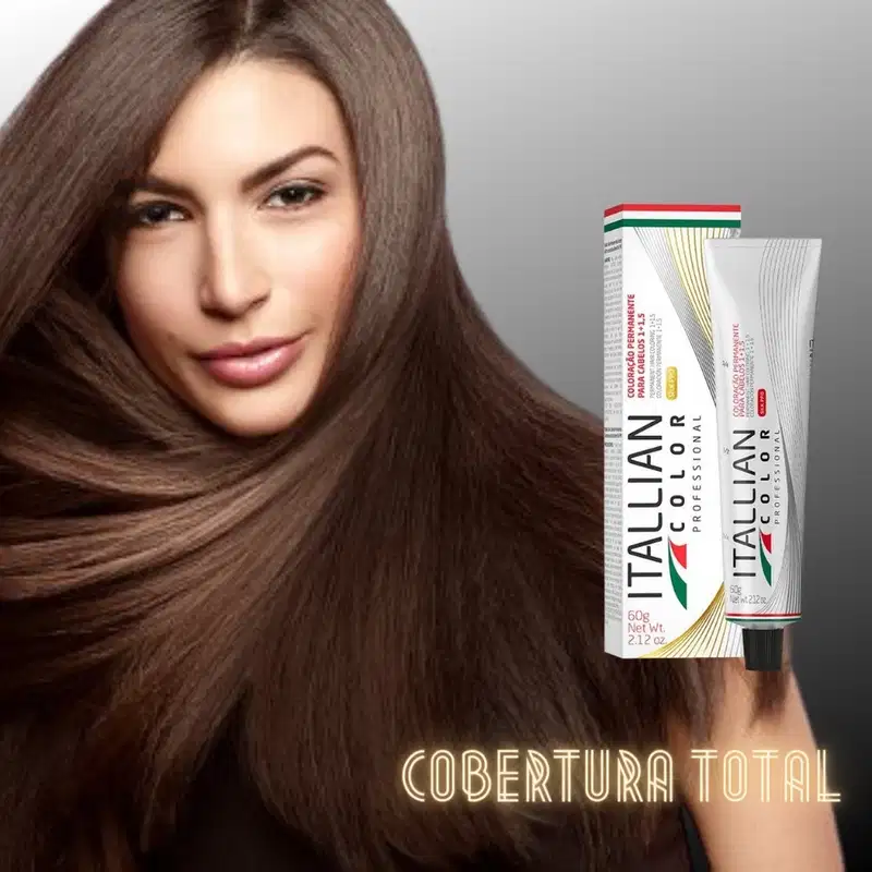 Kit Itallian Color 3 Tintura 6.0 Louro Escuro + Emulsão Oxigenada 30 Vol. 1Lt