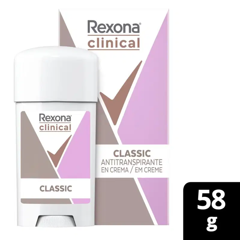 Rexona Clinical Classic - Desodorante Antitranspirante em Creme Feminino 58g