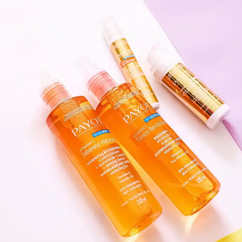 Kit Payot Vitamina C Tônico Olhos e Esfoliante Facial (3 produtos)