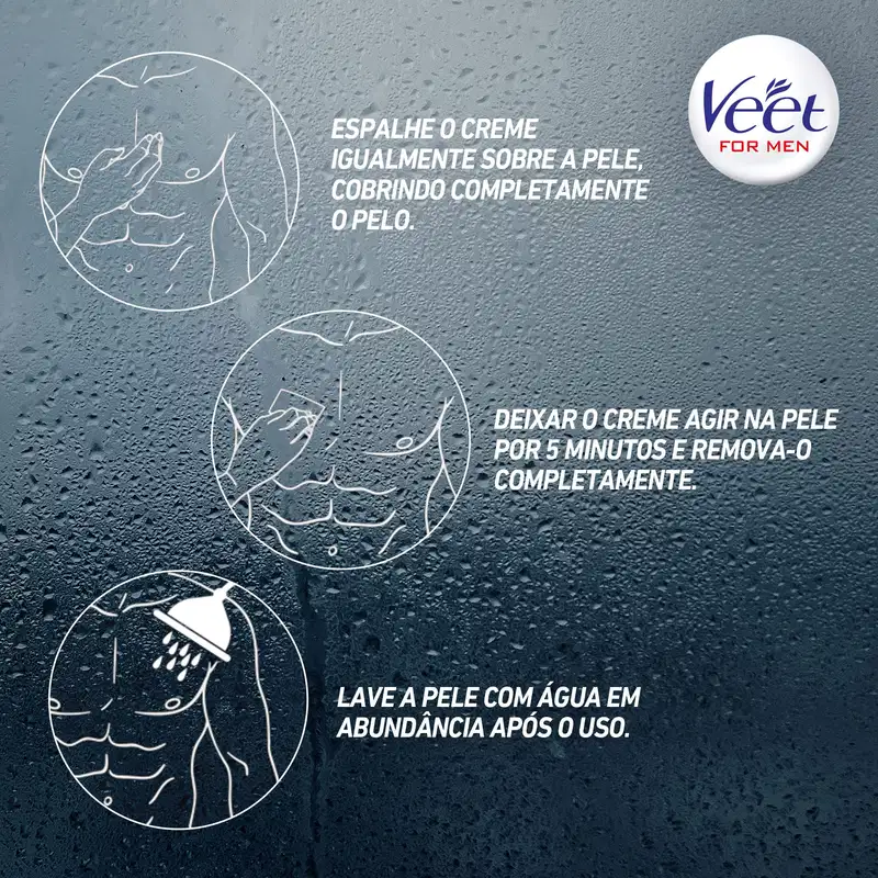 Creme Depilatorio Veet Men 200ml Peles Normais