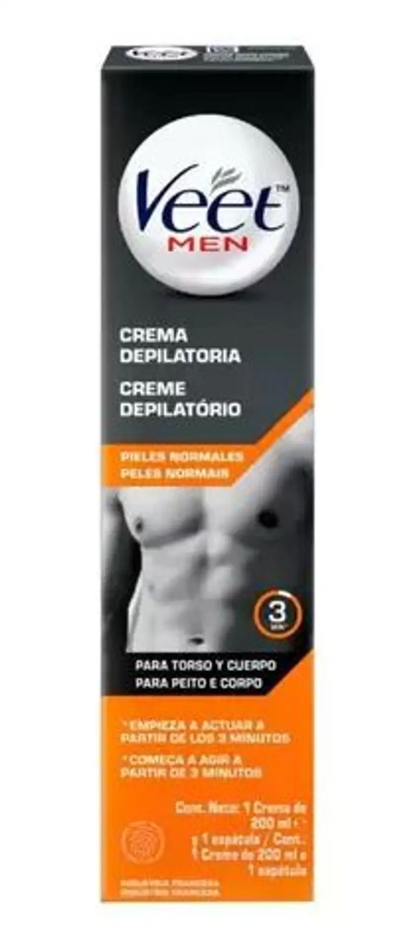 Creme Depilatorio Veet Men 200ml Peles Normais