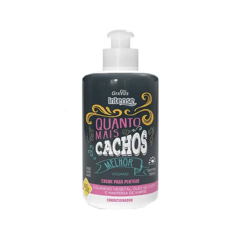 Griffus Intense Creme Para Pentear Vegano 2ABC, 3ABC, 4ABC Quanto Mais Cachos Melhor 300ml