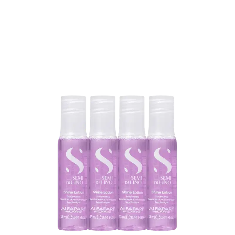 Kit Alfaparf Semi di Lino Shine Lotion - Ampola de Tratamento Capilar 4x13ml