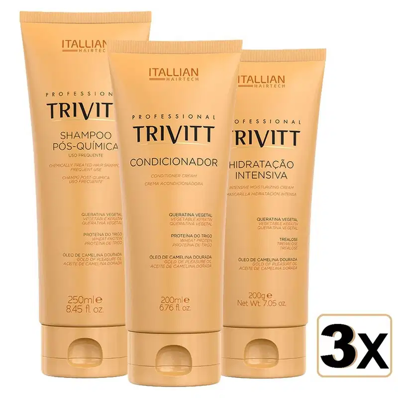 6 Kits Trivitt Home Care com Hidratação e Leave-in