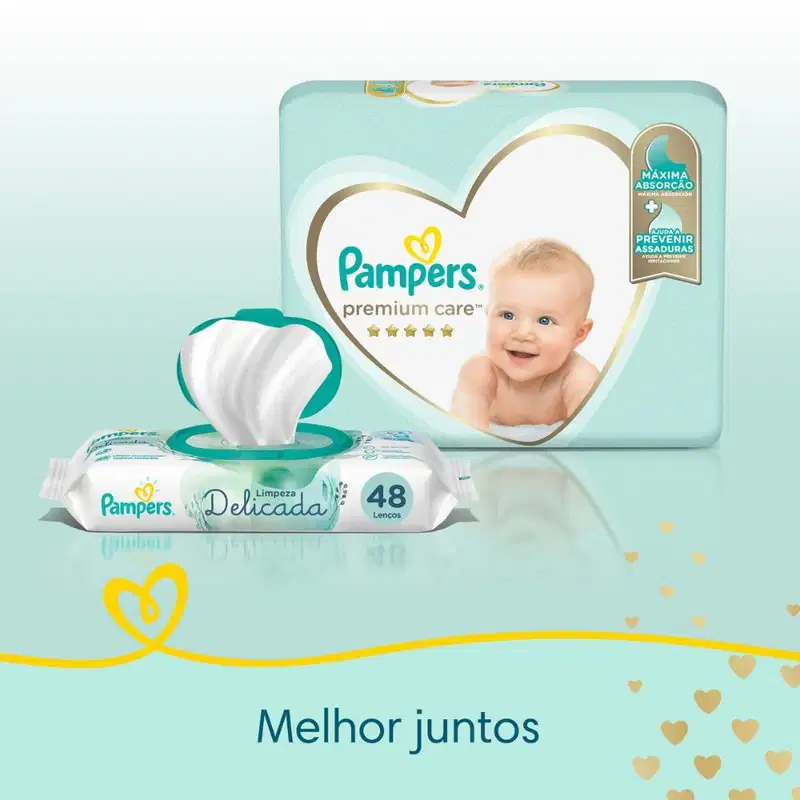 Fralda Pampers Premium Care Jumbo M 80 Unidades