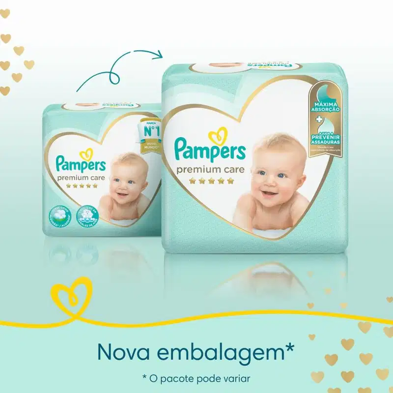 Fralda Pampers Premium Care Jumbo M 80 Unidades