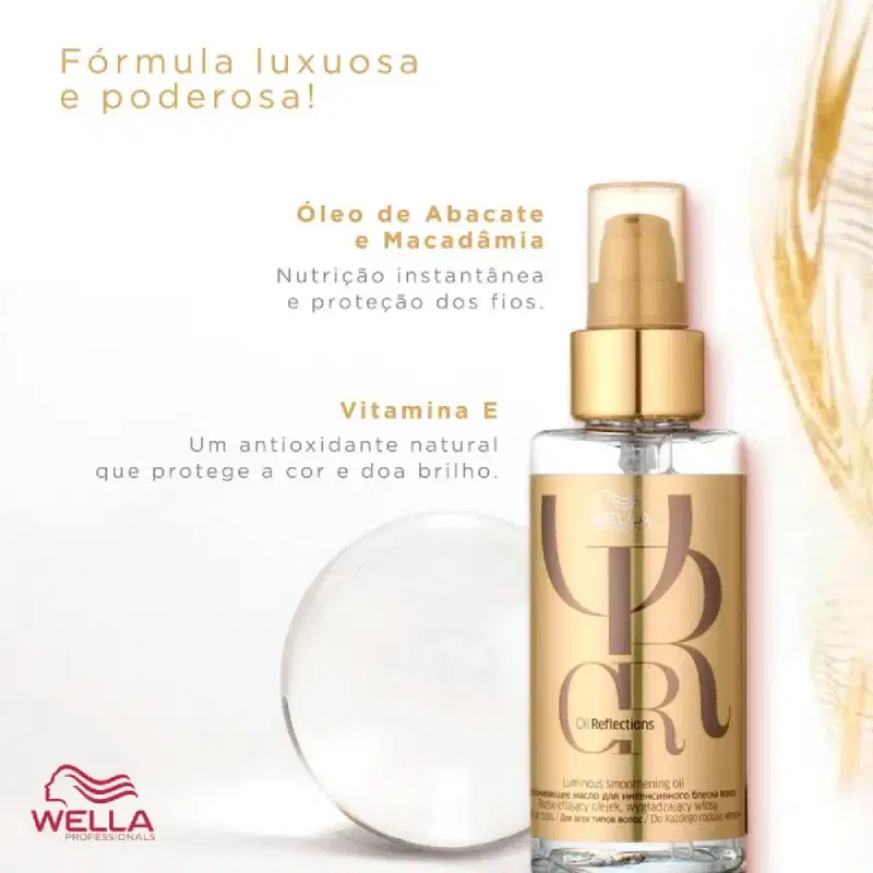 Kit Wella Nutri Enrich Shampoo 250ml e Oil Reflections 30ml