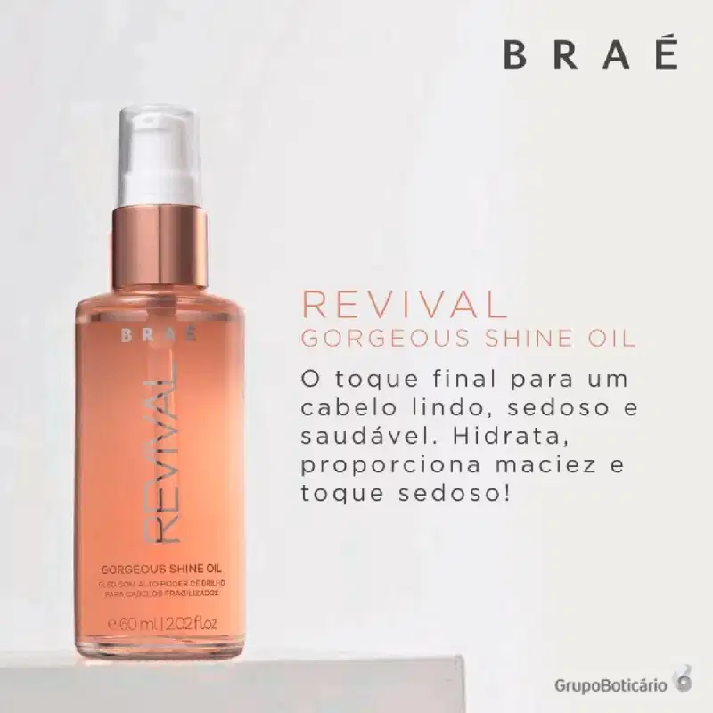 Kit 2 Óleo Revival Gorgeous Shine 60ml - Braé