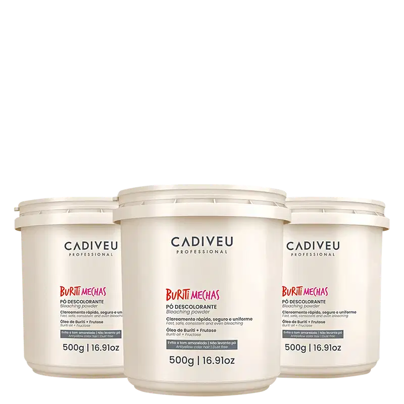 Kit Cadiveu Buriti Mechas  Pó Descolorante 500g (3 produtos)