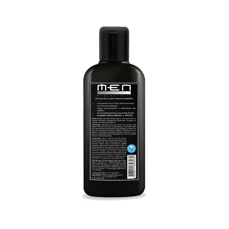 Shampoo Nupill Men Brancos E Grisalhos 200ml