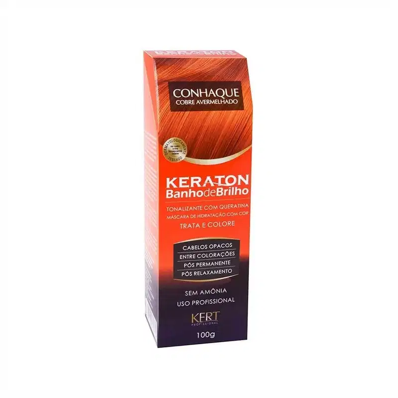 Tonalizante Banho De Brilho Keraton Conhaque Cobre Avermelhado
