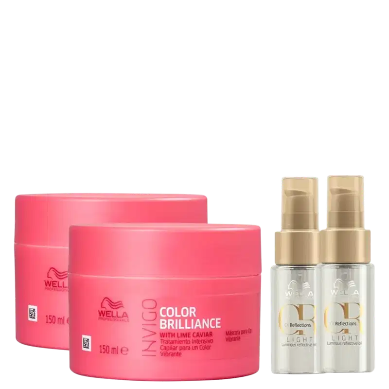 Kit Wella Professionals Invigo Color Brilliance Oil Power Shine Light (4 Produtos)