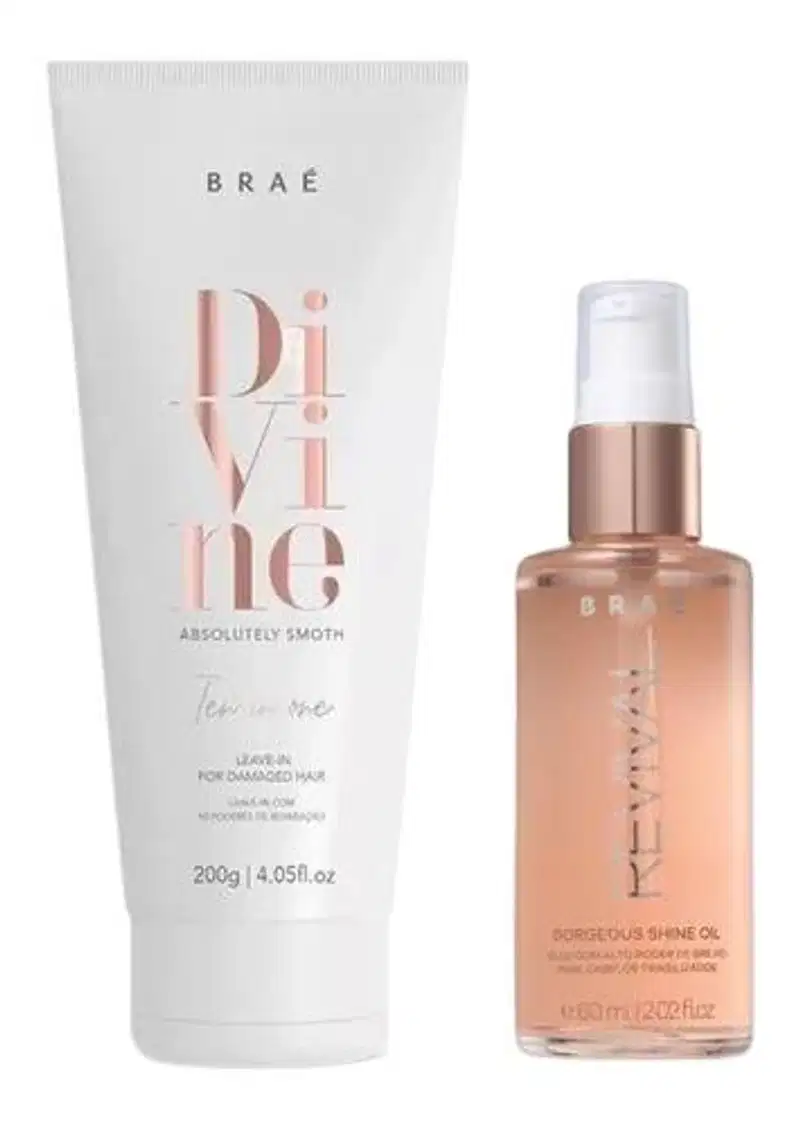 Braé divine leave in ten in one 200g + óleo gorgeous 60ml