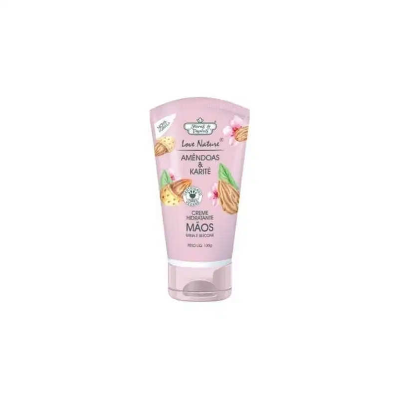 Creme Para Mãos Flores e Vegetais Amêndoas Uréia E Silicone 100g
