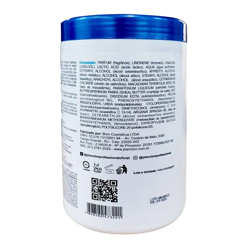Plancton BTX Orghanic - Realinhamento Capilar 1kg