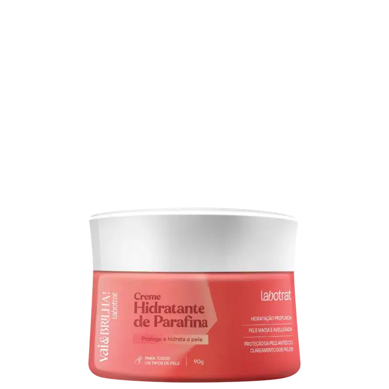 Creme Hidratante de Parafina Labotrat Vai & Brilha 90g Protege e Hidrata