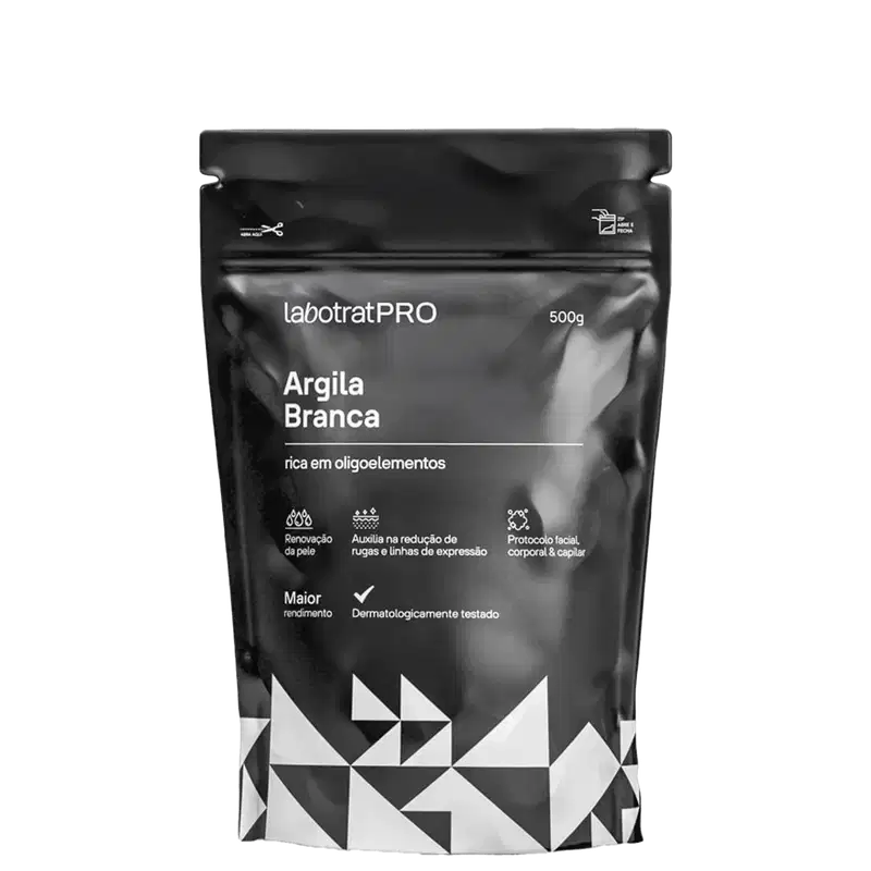 Argila Branca Natural Labotrat Pro 500g Rica em Oligoelementos