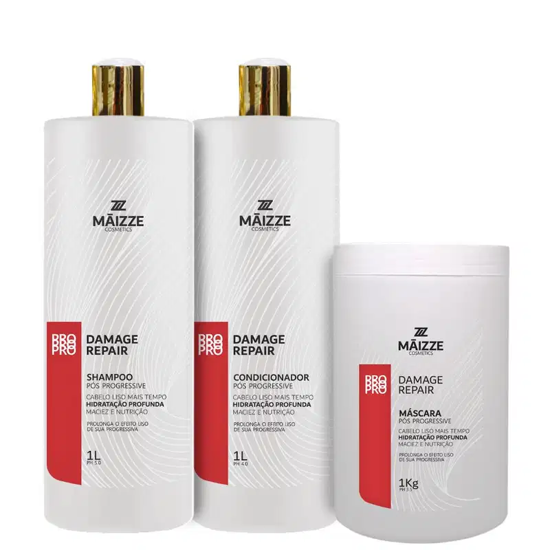 Kit Maizze Damage Repair Pós Progressiva Salon Trio (3 Produtos)