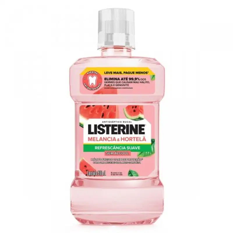 Listerine Melancia & Hortelã Sem Álcool 500ml