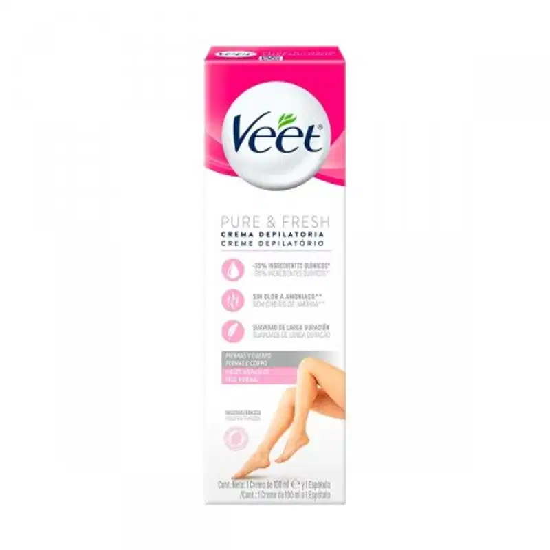 Creme Depilatório Veet Pure & Fresh Pele Normal 100ml