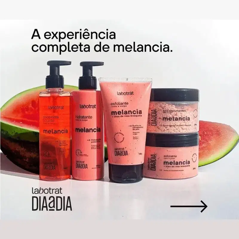 KIT DIA A DIA EXPERIENCIA DE BANHO MELANCIA C/ 5 ITENS  LABOTRAT