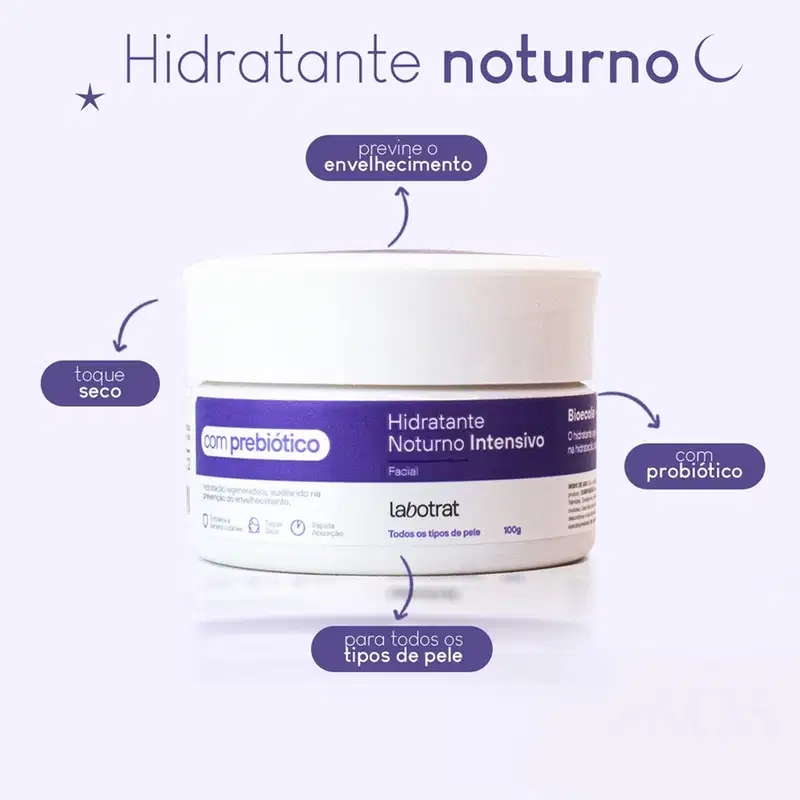 HIDRATANTE FACIAL NOTURNO INTENSIVO 100GR - LABOTRAT