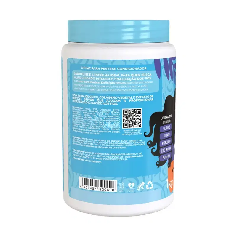 Kit com 3 Cremes Para Pentear Definição Salon Line
