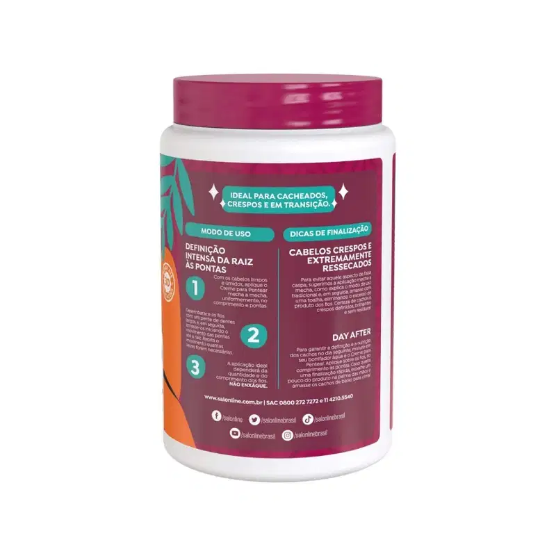 Kit com 3 Cremes Para Pentear Definição Salon Line