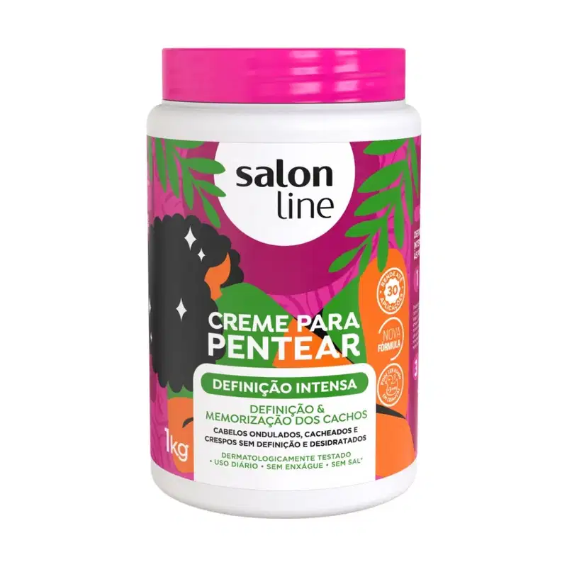 Kit com 3 Cremes Para Pentear Definição Salon Line