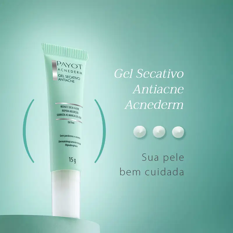 Kit Payot Acnederm Gel Hidratante Antiacne Secativo e Sabonete Líquido (3 produtos)