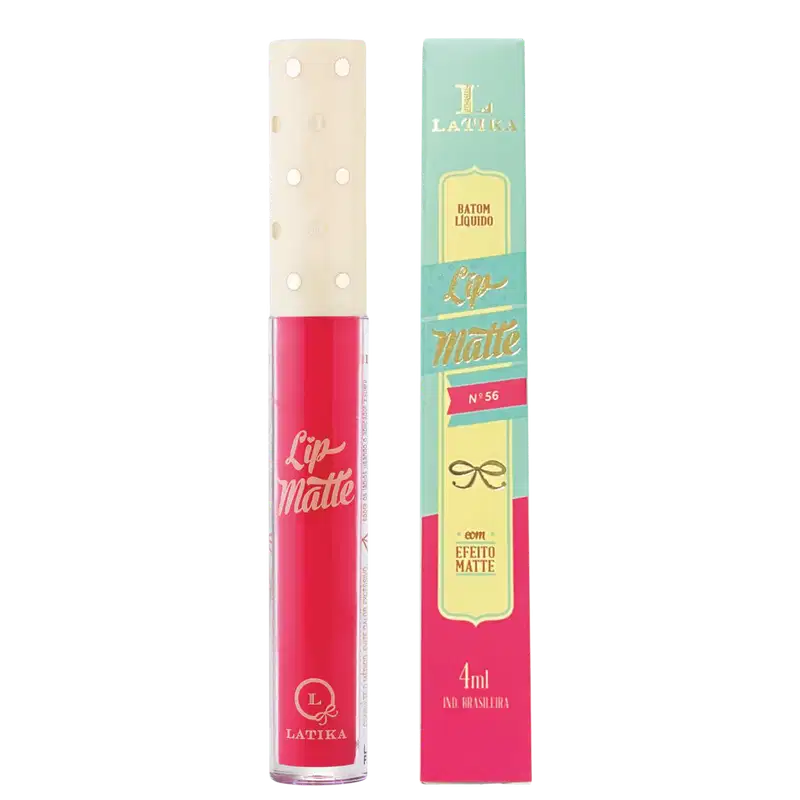 Latika Lip Matte Rosa Nº 56 - Batom Líquido 4ml