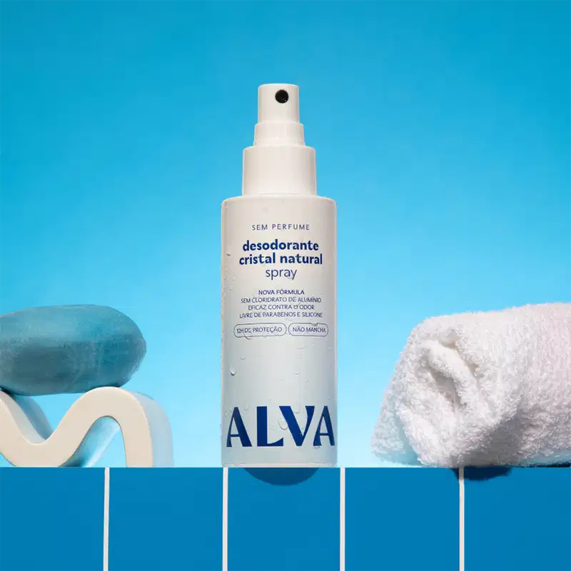 Alva Cristal Sem Perfume - Desodorante Spray 120ml