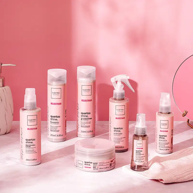 Kit Cadiveu Professional Quartzo Shine Shampoo Condicionador Balm e Protein Hair Cream (4 produtos)