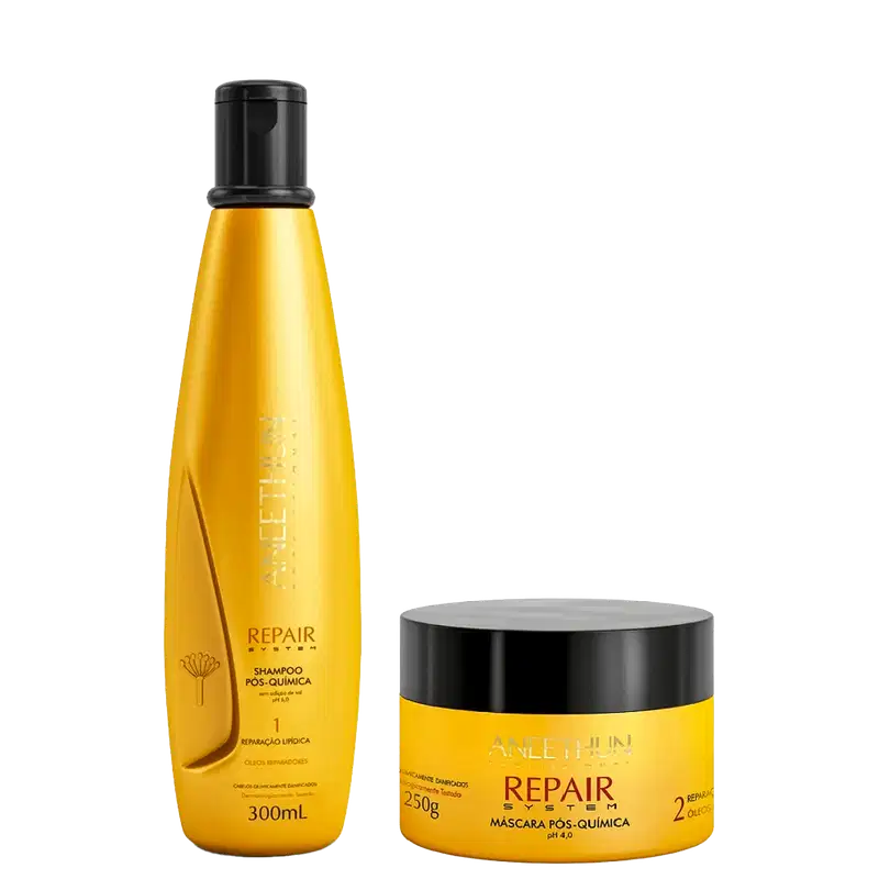 Kit Aneethun Repair System Shampoo 300ml + Máscara 250g
