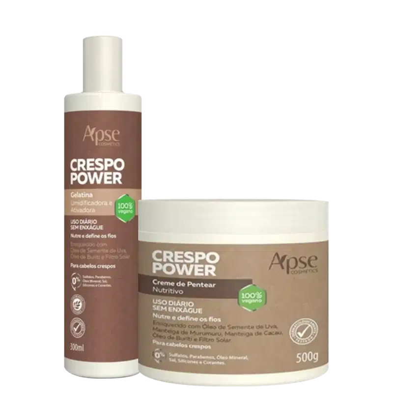 Apse Crespo Power Gelatina e Creme de Pentear