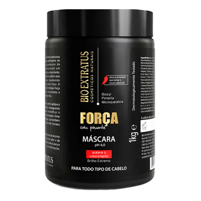 Kit Bio Extratus Força com Pimenta Completo Salão (5 Produtos)