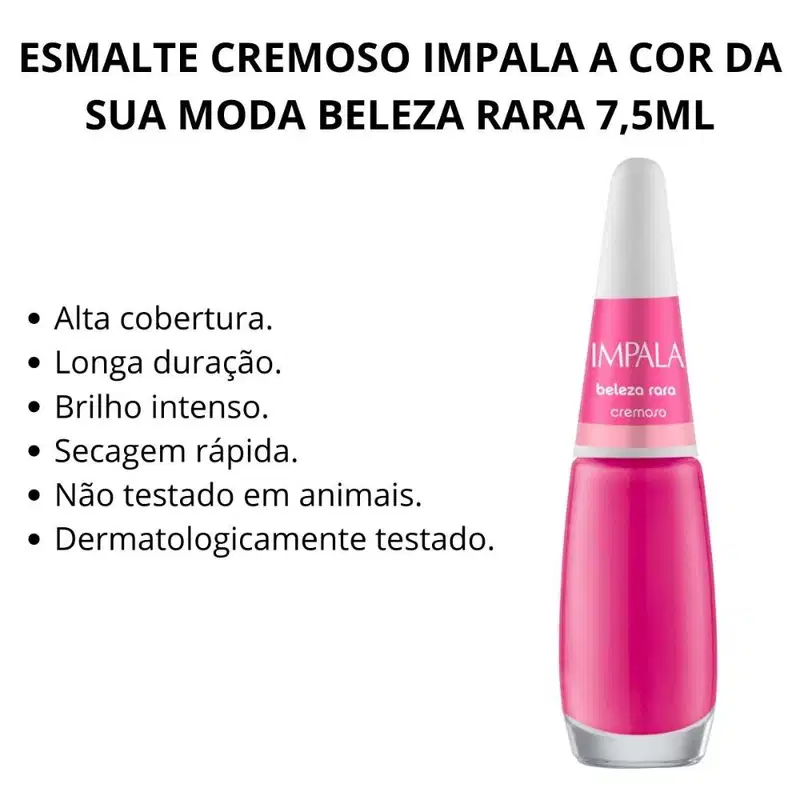 Esmalte Cremoso Impala A Cor da Sua Moda Beleza Rara 7,5ml