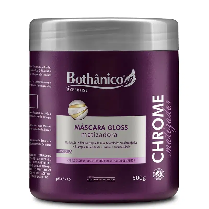 Bothânico Cosméticos Máscar Gloss Chrome Matizador 500g