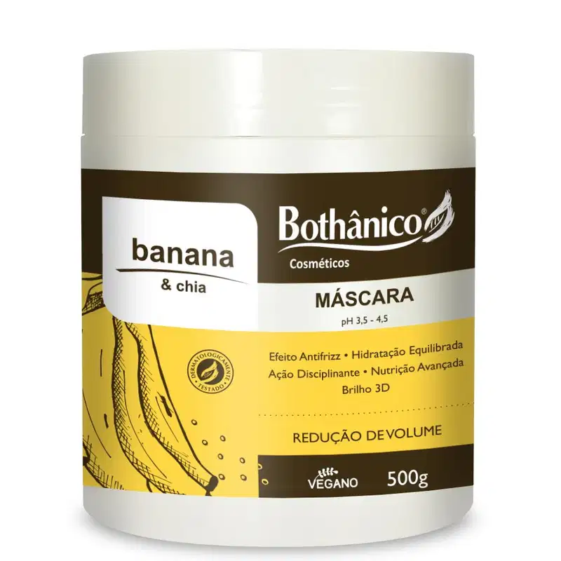 Bothânico Cosméticos Máscara Banana & Chia 500g