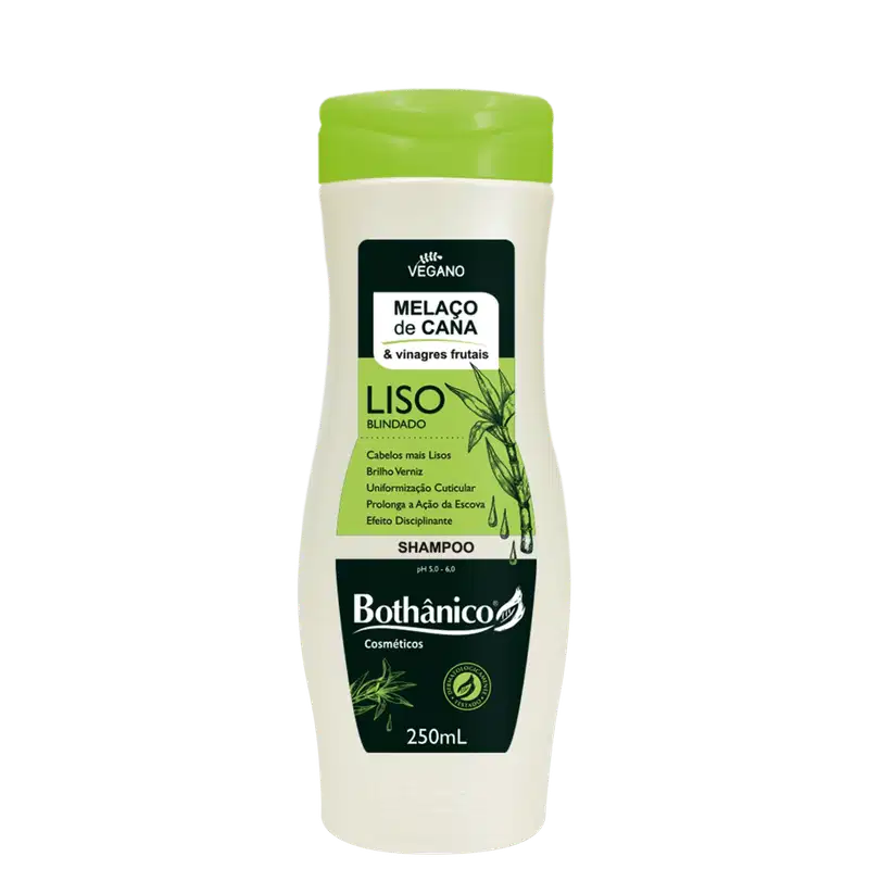 Bothânico Cosméticos Shampoo Melaço de Cana e Vinagres Frutais 250mL